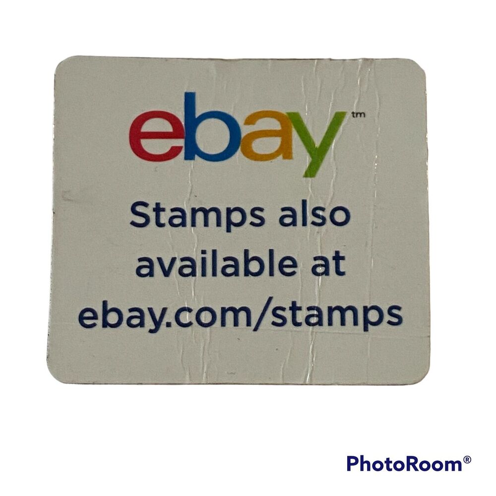 Vtg eBay Refrigerator Magnet Stamps Vinyl White Promo Advertising Postal Mail
